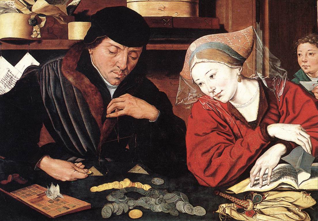 The Banker And His Wife by van Marinus Reymerswaele